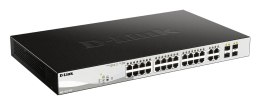 D-Link DGS-1210-24P Zarządzany L2 Gigabit Ethernet (10/100/1000) Obsługa PoE Czarny D-Link