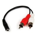 StarTech 0.152m 3.5mm - 2xRCA m/f kabel audio 0,152 m Czarny StarTech.com