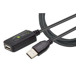 Techly IUSB-REP220TY3 kabel USB 20 m USB 2.0 USB A Czarny Techly