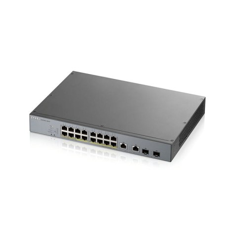 Zyxel GS1350-18HP-EU0101F łącza sieciowe Zarządzany L2 Gigabit Ethernet (10/100/1000) Obsługa PoE Szary Zyxel