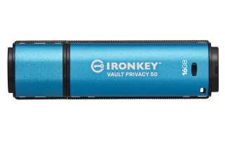 Kingston Technology IronKey Vault Privacy 50 pamięć USB 16 GB USB Typu-A 3.2 Gen 1 (3.1 Gen 1) Niebieski Kingston Technology