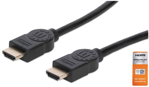 Manhattan 355346 kabel HDMI 1,8 m HDMI Typu A (Standard) Czarny Manhattan