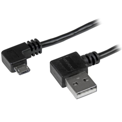 StarTech USB2AUB2RA1M kabel USB 1 m USB 2.0 USB A Micro-USB B Czarny StarTech.com