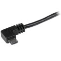 StarTech USB2AUB2RA1M kabel USB 1 m USB 2.0 USB A Micro-USB B Czarny StarTech.com