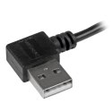 StarTech USB2AUB2RA1M kabel USB 1 m USB 2.0 USB A Micro-USB B Czarny StarTech.com