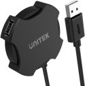 Unitek Y-2178 hub 4x USB 2.0 micro czarny UNITEK