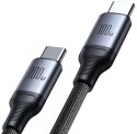 Kabel 2w1 USB-C / 2x USB-C Joyroom Speedy SA21-1T2 150cm 100W w oplocie czarny JOYROOM