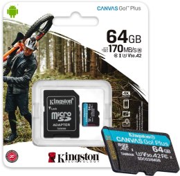 Karta pamięci microSD Kingston Canvas Go Plus microSDXC C10 UHS-I 64GB KINGSTON