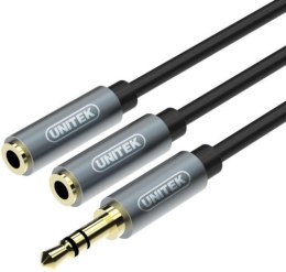 Przejściówka Unitek Y-C956ABK miniJack 3,5mm (M) - 2x 3,5mm (F) UNITEK