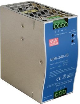 ZASILACZ IMPULSOWY NA SZYNĘ DIN MEAN WELL NDR-240-48 48V/240W/5A MEAN WELL