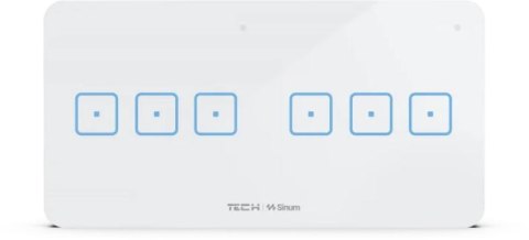 Przewodowy włącznik sześciopolowy biały WSS-33M Tech Sterowniki TECH STEROWNIKI