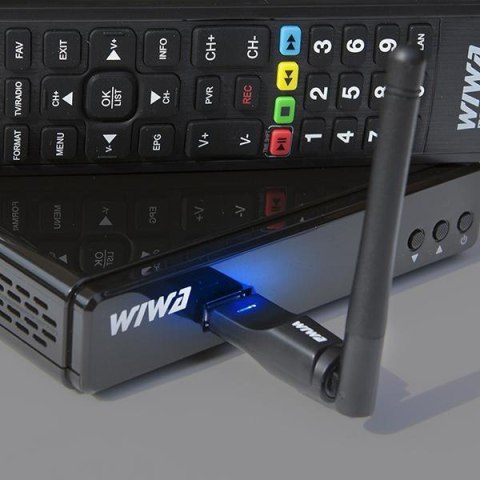 Zestaw Tuner DVB-T/T2 WIWA H.265 + Antena WiFi USB WIWA