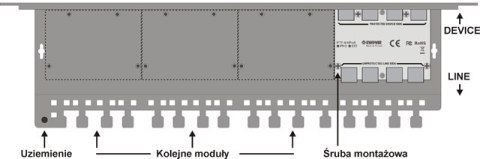 4-kanałowy moduł ogranicznika przepięć sieci LAN Gigabit Ethernet EWIMAR PTF-64-EXT/PoE EWIMAR