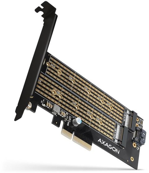 Adapter Axagon PCEM2-D PCIe NVME + SATA M.2 AXAGON