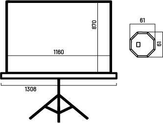 Ekran projekcyjny na statywie Tripod Screen 60 Overmax 4:3 60'' OVERMAX