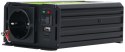 PRZETWORNICA NAPIĘCIA INVERTER Green Cell DUO 12/24V - 230V 300W/600W MODYFIKOWANA SINUSOIDA GREEN CELL