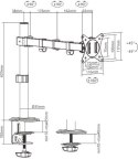 Uchwyt biurkowy przegubowy na 1 monitor Spacetronik SPA-112 SPACETRONIK