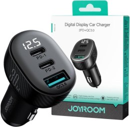 Ładowarka samochodowa Joyroom JR-CCD04 30W 4A 2x USB-C 1x USB-A PD QC 3.0 JOYROOM