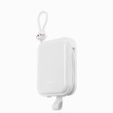 Powerbank Joyroom Cutie Series JR-L008 10000mAh 22.5W PD QC z kablami 1x USB-A 1x USB-C biały JOYROOM