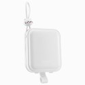 Powerbank Joyroom Cutie Series JR-L008 10000mAh 22.5W PD QC z kablami 1x USB-A 1x USB-C biały JOYROOM