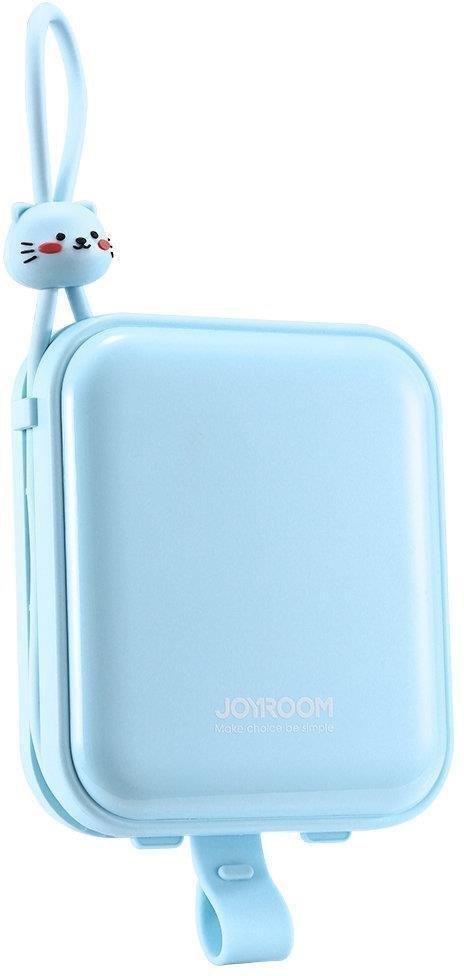 Powerbank Joyroom Cutie Series JR-L008 10000mAh 22.5W PD QC z kablami 1x USB-A 1x USB-C niebieski JOYROOM