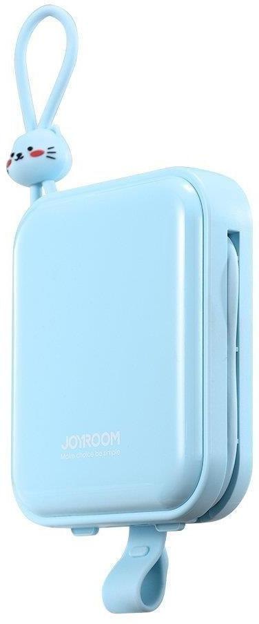 Powerbank Joyroom Cutie Series JR-L008 10000mAh 22.5W PD QC z kablami 1x USB-A 1x USB-C niebieski JOYROOM