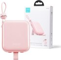 Powerbank Joyroom Cutie Series JR-L008 10000mAh 22.5W PD QC z kablami 1x USB-A 1x USB-C różowy JOYROOM