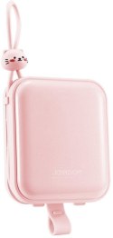 Powerbank Joyroom Cutie Series JR-L008 10000mAh 22.5W PD QC z kablami 1x USB-A 1x USB-C różowy JOYROOM