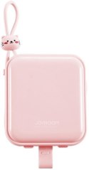 Powerbank Joyroom Cutie Series JR-L008 10000mAh 22.5W PD QC z kablami 1x USB-A 1x USB-C różowy JOYROOM