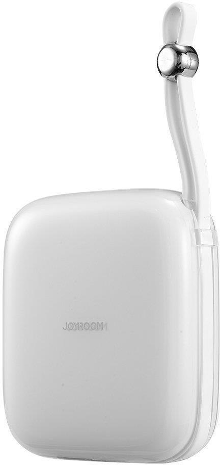 Powerbank Joyroom Jelly Series JR-L002 10000mAh 22.5W PD QC z kablem 1x USB-A 1x USB-C biały JOYROOM