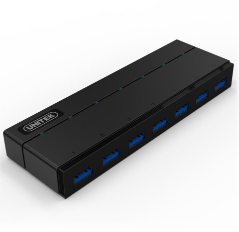 Adapter Unitek Y-3184 HUB 7xUSB 3.0 z zasilaczem i BC 1.2 UNITEK