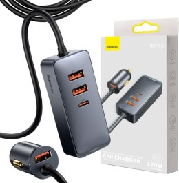 ŁADOWARKA SAMOCHODOWA NA PRZEWODZIE Baseus Share Together 120W 3A 3x USB-A 1x USB-C PD 20W QC 3.0 BASEUS