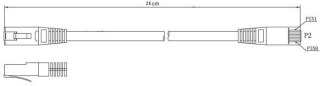 PATCHCORD KAT5E FTP 0,25M SZARY LANBERG