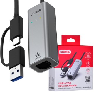 Adapter Unitek U1313C USB-A/C na RJ45 2.5G Ethernet UNITEK