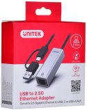 Adapter Unitek U1313C USB-A/C na RJ45 2.5G Ethernet UNITEK