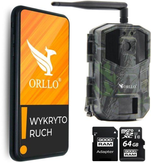 Fotopułapka GSM ORLLO Huntercam 3 + KARTA PAMIĘCI microSD GOODRAM CL10 64GB ORLLO