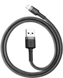 KABEL USB-A -> Lightning / iPhone Baseus Cafule CALKLF-AG1 50cm Apple 2.4A CZARNO-SZARY W OPLOCIE BASEUS