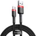 KABEL USB-A -> USB-C Baseus Cafule CATKLF-A91 50cm 3A QC 3.0 CZARNO-CZERWONY W OPLOCIE BASEUS