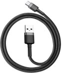 KABEL USB-A -> USB-C Baseus Cafule CATKLF-AG1 50cm 3A QC 3.0 CZARNO-SZARY W NYLONOWYM OPLOCIE BASEUS