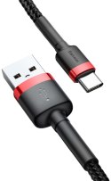 KABEL USB-A -> USB-C Baseus Cafule CATKLF-B91 100cm 3A QC 3.0 CZARNO-CZERWONY W OPLOCIE BASEUS