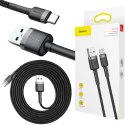 KABEL USB-A -> USB-C Baseus Cafule CATKLF-CG1 200cm 2A QC 3.0 CZARNO-SZARY W NYLONOWYM OPLOCIE BASEUS