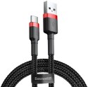 KABEL USB-A -> USB-C Baseus Cafule CATKLF-U91 300cm 2A QC 3.0 CZARNO-CZERWONY W OPLOCIE BASEUS