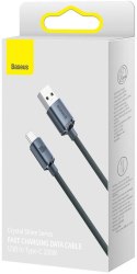 KABEL USB-A -> USB-C Baseus Crystal CAJY000401 120cm 100W 6A QC 3.0 W OPLOCIE PREMIUM BASEUS