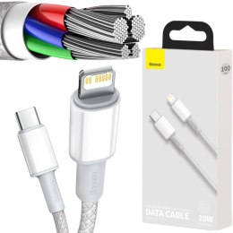 KABEL USB-C -> Lightning / iPhone Baseus Cafule CATLGD-02 1m 20W PD Quick Charging BIAŁY W OPLOCIE BASEUS