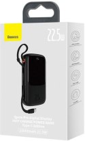 Powerbank Baseus Qpow Digital Display PPQD060101 10000mAh 22,5W PD QC 3.0 1x USB-A 2x USB-C + KABEL BASEUS