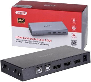 Unitek V307A przełącznik KVM 4K HDMI 2.0 2w1 UNITEK