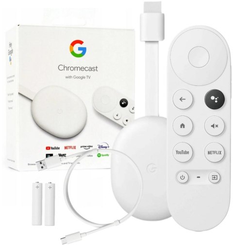 Odtwarzacz multimedialny Google Chromecast 4K z Google TV GOOGLE