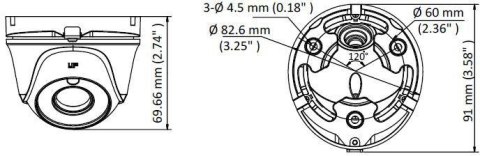 Kamera 4w1 Hilook by Hikvision kopułka 2MP TVICAM-T2M 2.8mm HILOOK