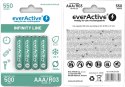 Akumulatorki AAA / R03 Ni-MH everActive 550mAh Infinity Line 3000 cykli (blister 4 szt.) EVERACTIVE