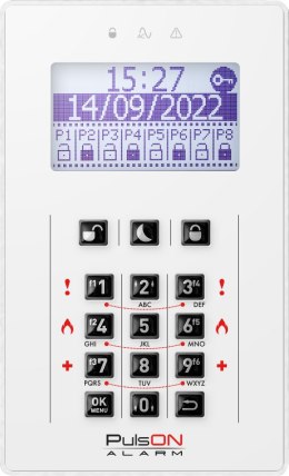 PulsON Manipulator LCD z przyciskami gumkowymi - biały PULSON